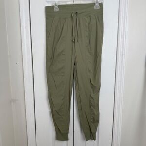 Lululemon Beyond the Studio Jogger 6 Sage Green Ruched Gorpcore Athleisure